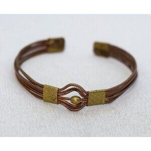 9 inch, Vintage Mesmerizing Stylish Brass/Copper Cuff Bracelet - AX9